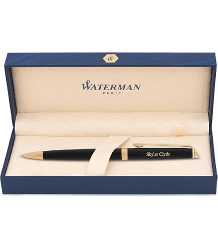 Amazon.com : Engraved Waterman Expert Ballpoint Pen | Black